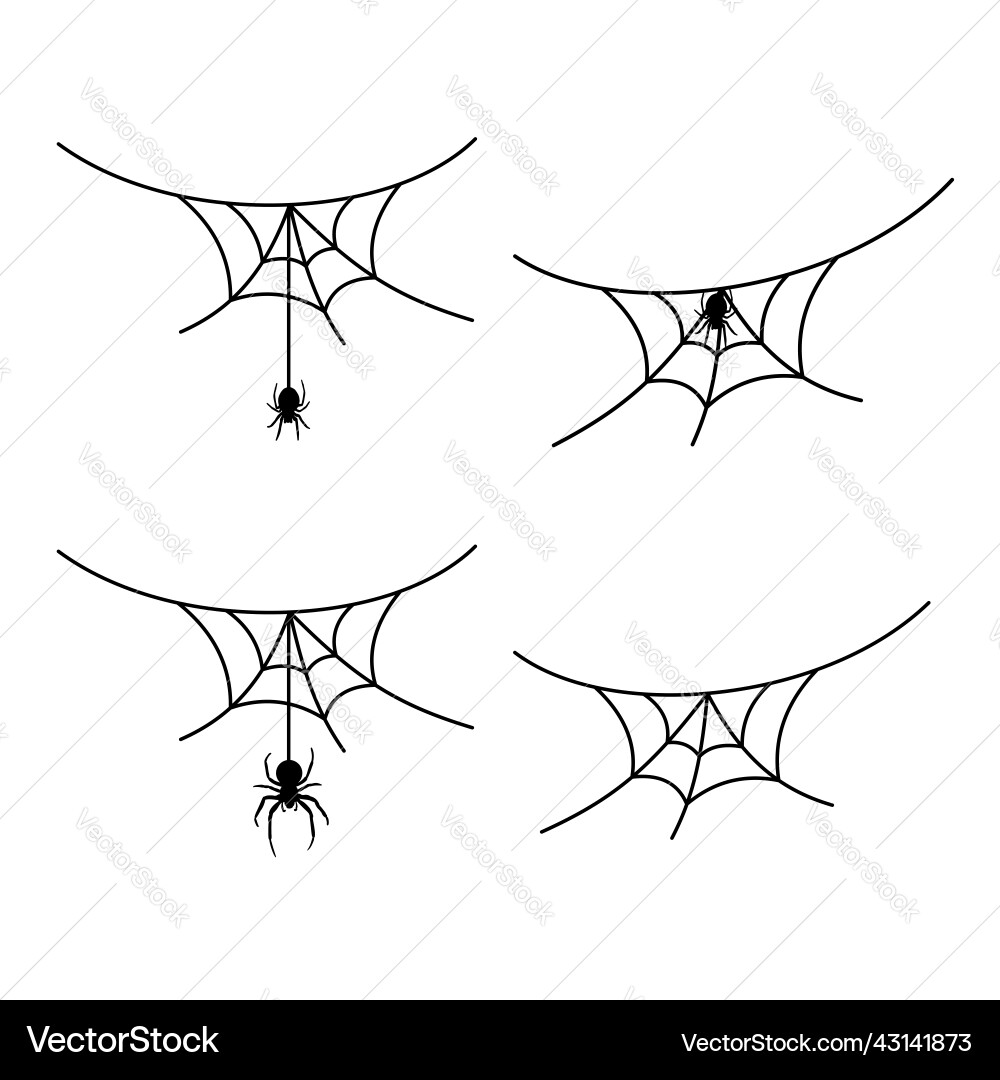Scary spider web background cobweb Scary spider web background cobweb vector image
