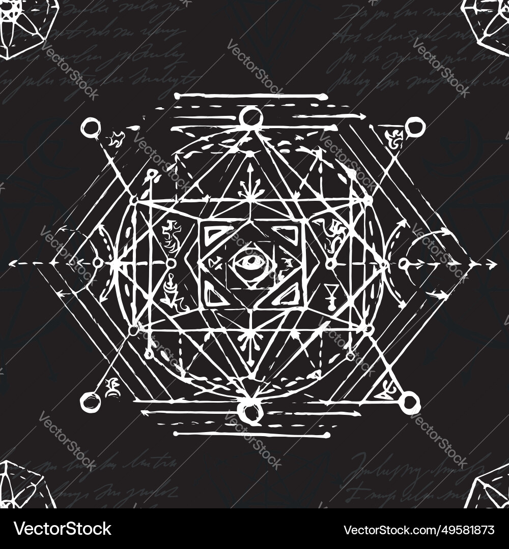 Seamless pattern with sacred geometry elements Seamless pattern with sacred geometry elements vector image