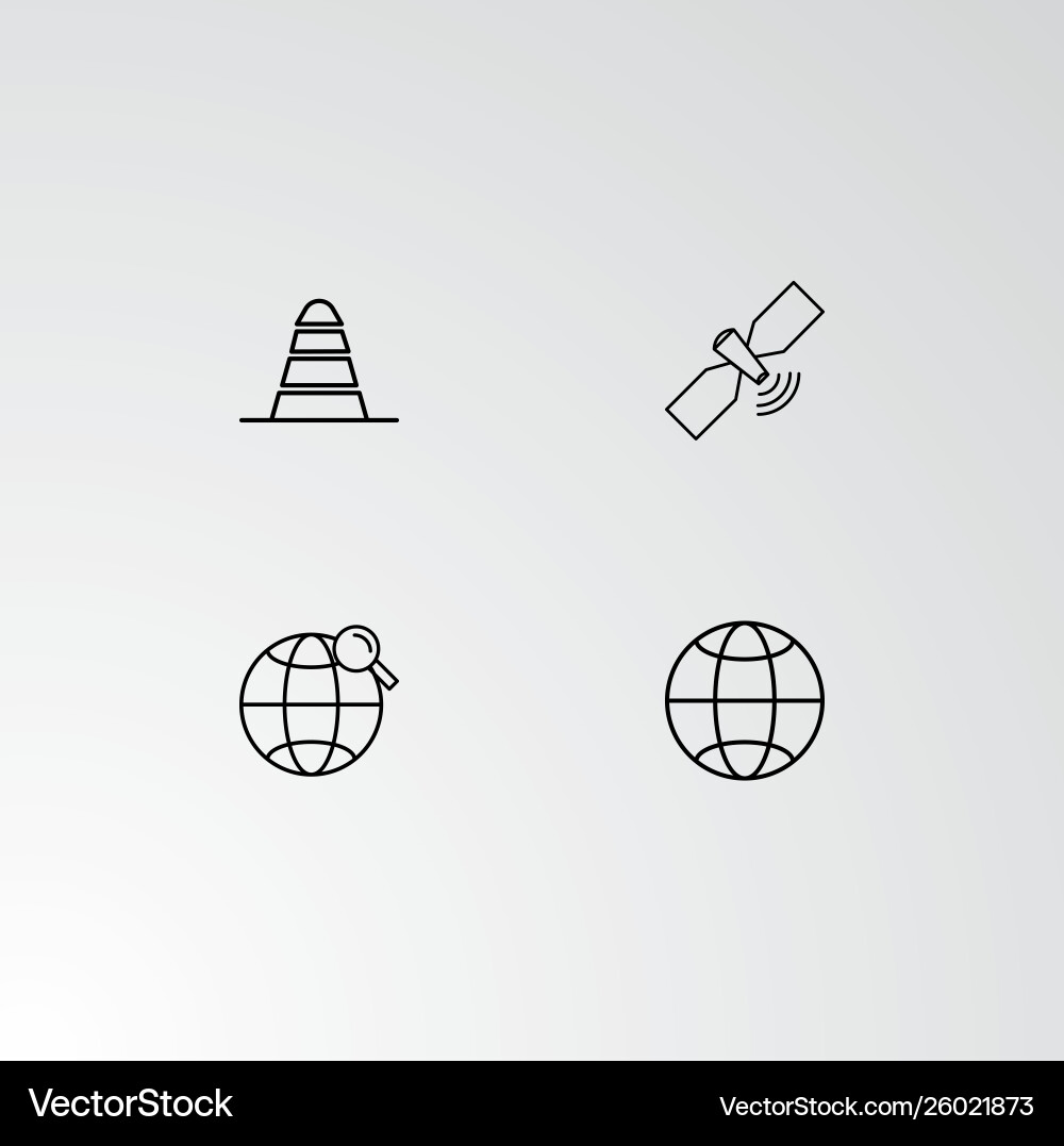 Set 4 perfect icons for navigation Vector Image