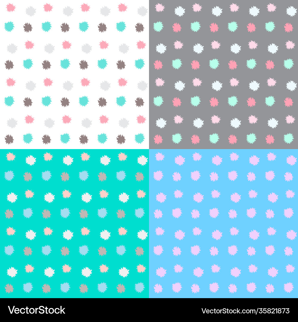 Set four pattern with dot Vector Image