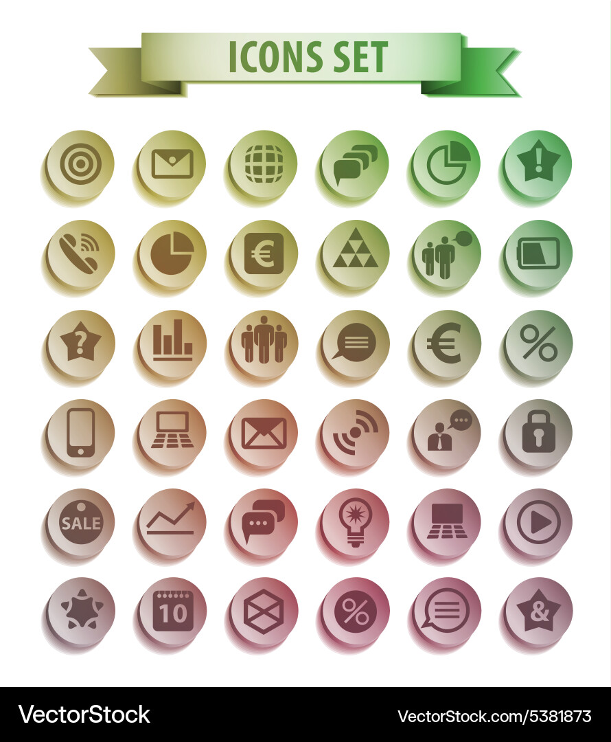 Set of web Vector Image