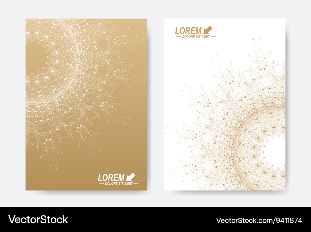 Abstract Golden Pattern Template Vector Image