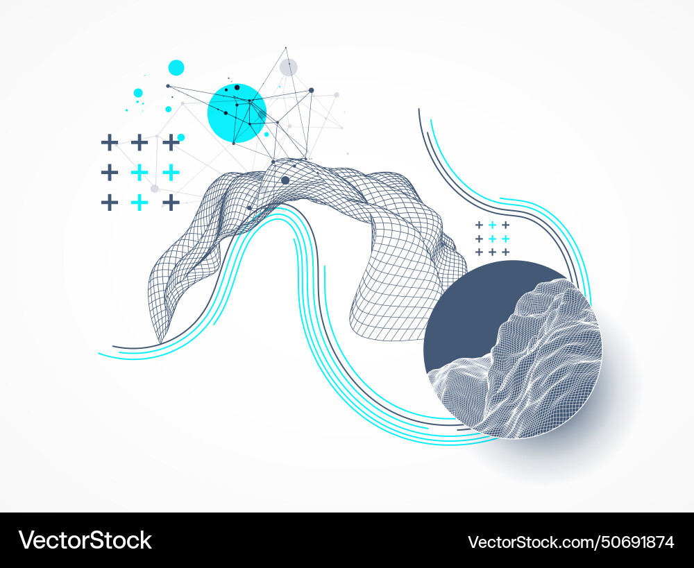 Abstract wave is made in a frame style template Abstract wave is made in a frame style template vector image