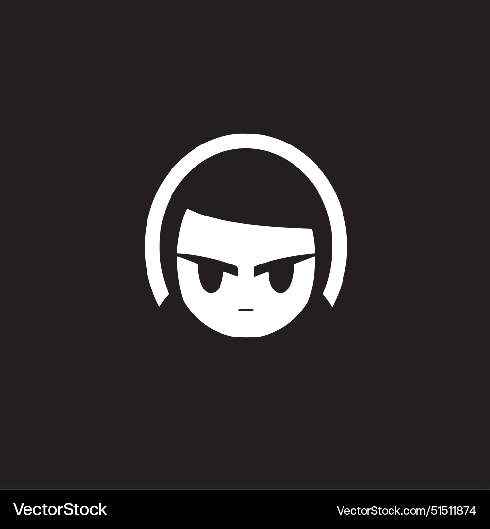 Anime - black and white Royalty Free Vector Image