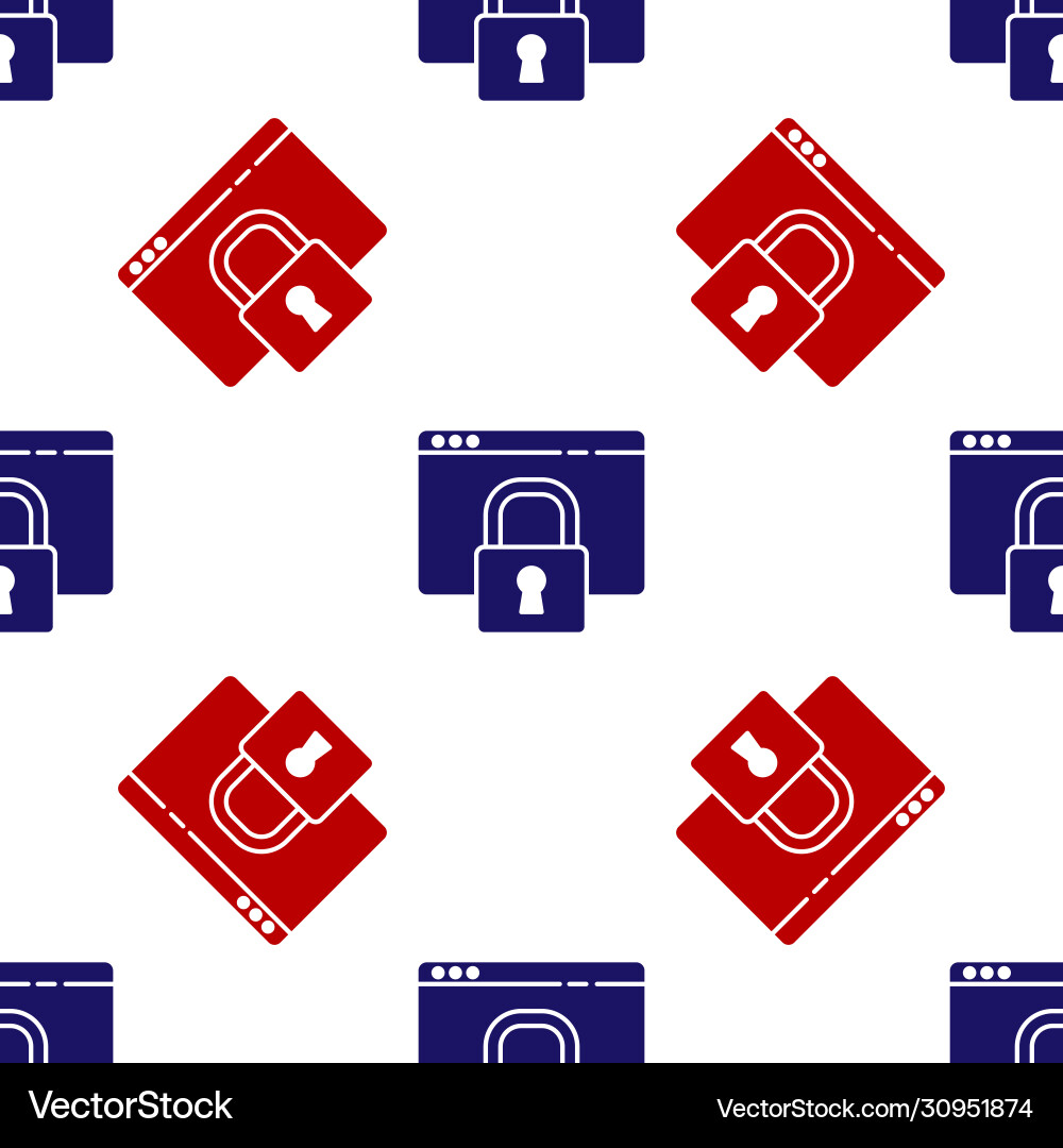 Blue and red secure your site with https ssl icon Blue and red secure your site with https ssl icon vector image