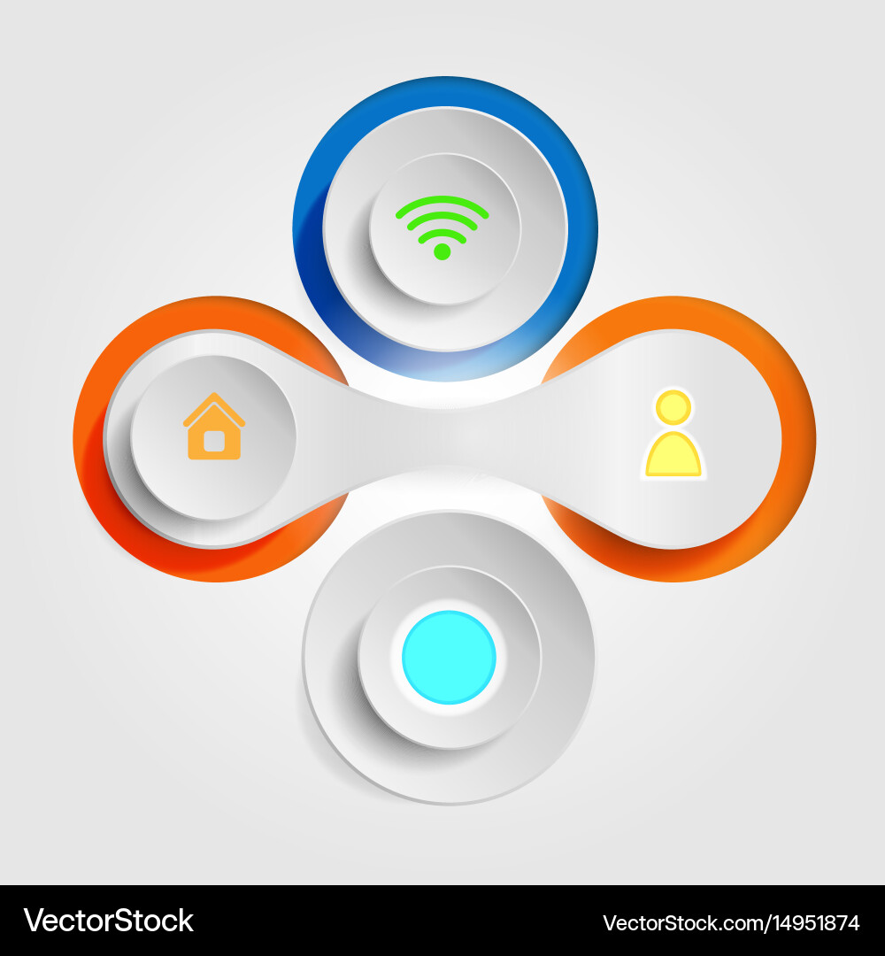 Button icons advanced technology vector image