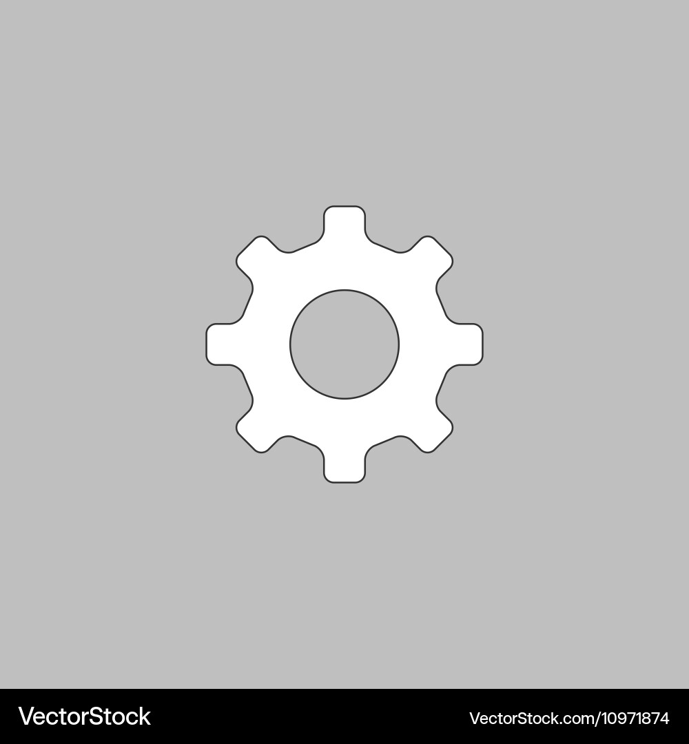 Cog wheel computer symbol Vector Image