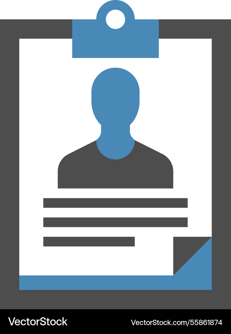 Cv form flat web icon concept Cv form flat web icon concept vector image