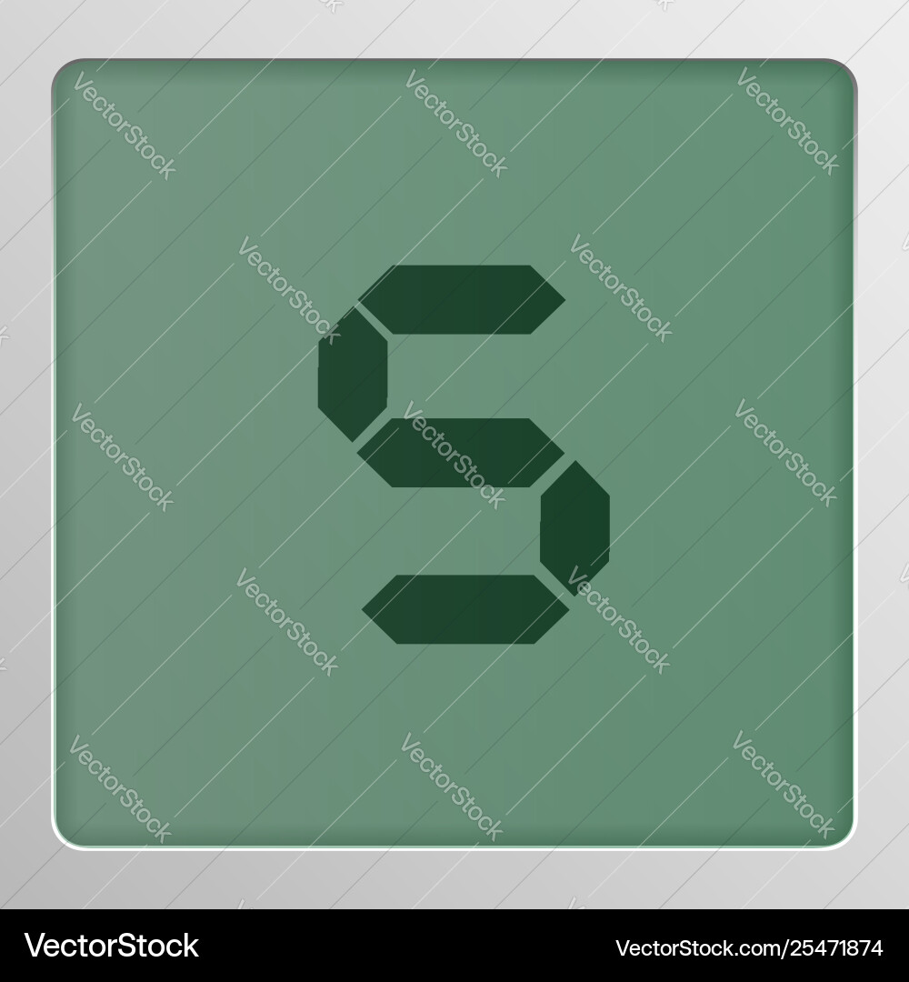 Digital character set typeface on a screen Digital character set typeface on a screen vector image