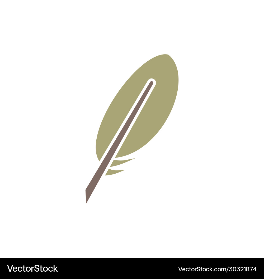 Feather icon on background for graphic and web Feather icon on background for graphic and web vector image