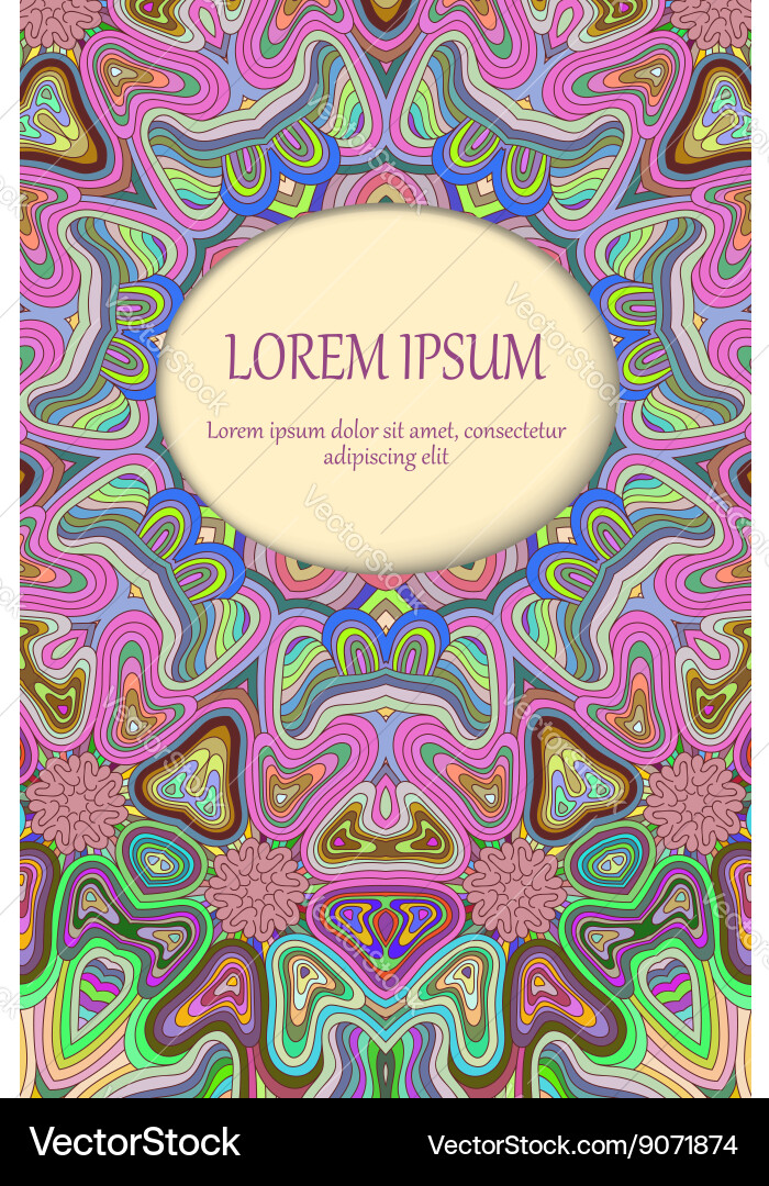 Flyer template abstract elegant pattern vector image