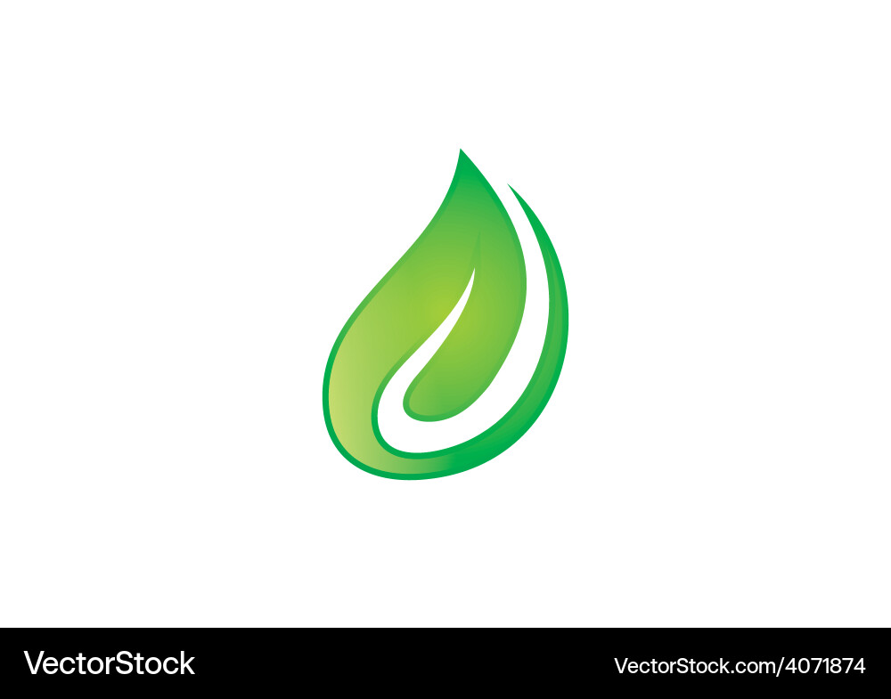 Leaf abstract nature logo Royalty Free Vector Image