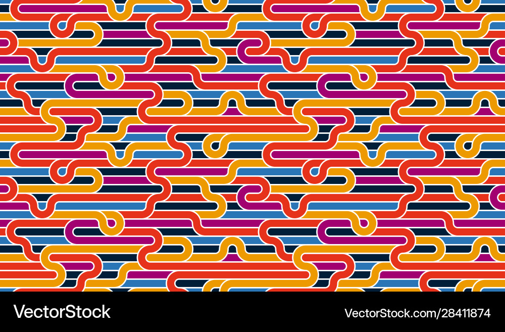 Lined seamless pattern with twisted lines Lined seamless pattern with twisted lines vector image