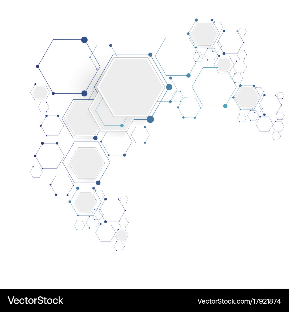 Molecular connection structure vector image