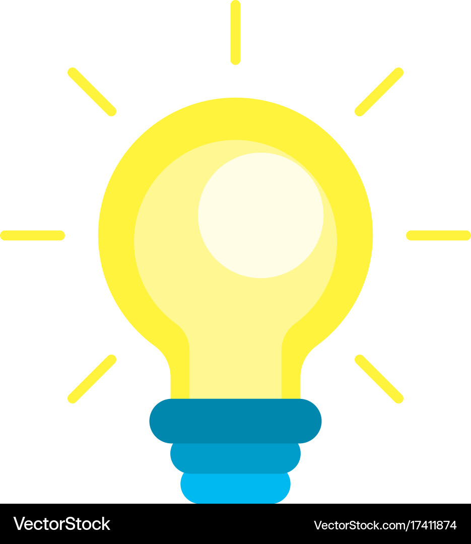 Nice bulb idea to create and invent Vector Image