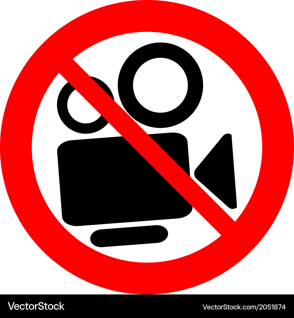 No Video Sign Royalty Free Vector Image - VectorStock