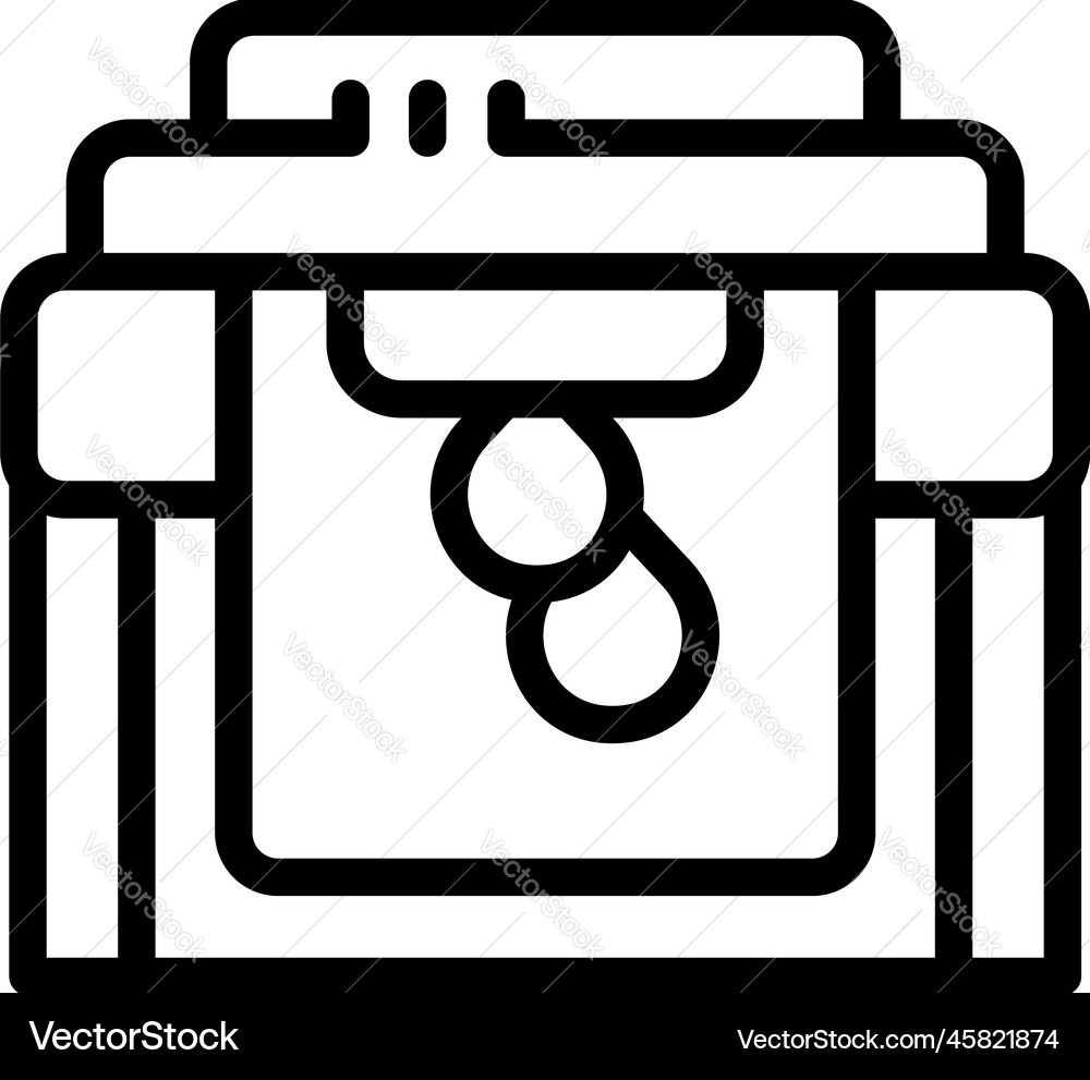 Printer plotter icon outline print machine vector image