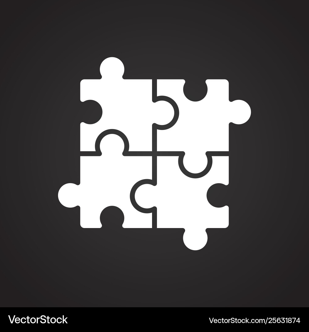 Puzzle icon on background for graphic and web Vector Image