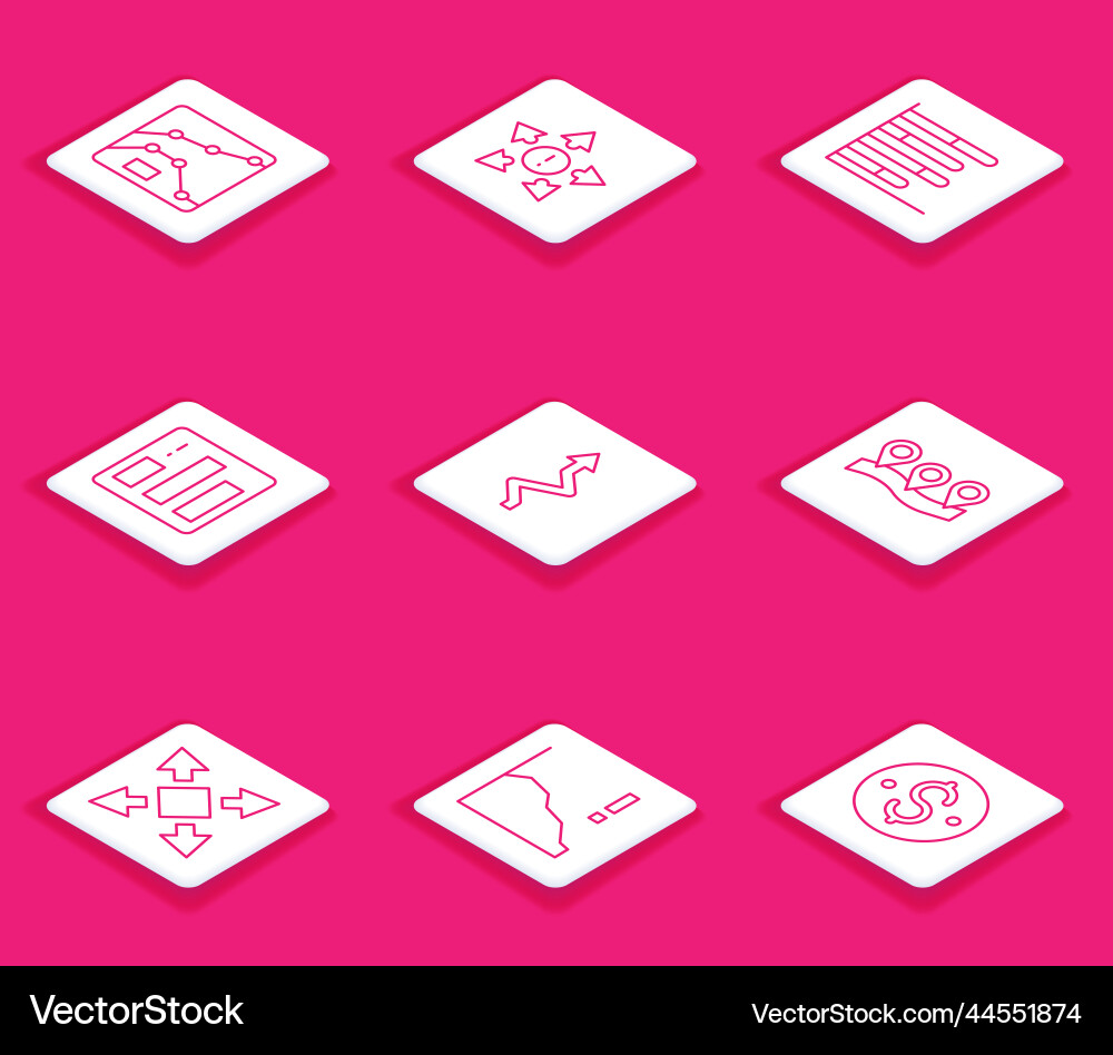 Set line graph chart diagram many ways Set line graph chart diagram many ways vector image