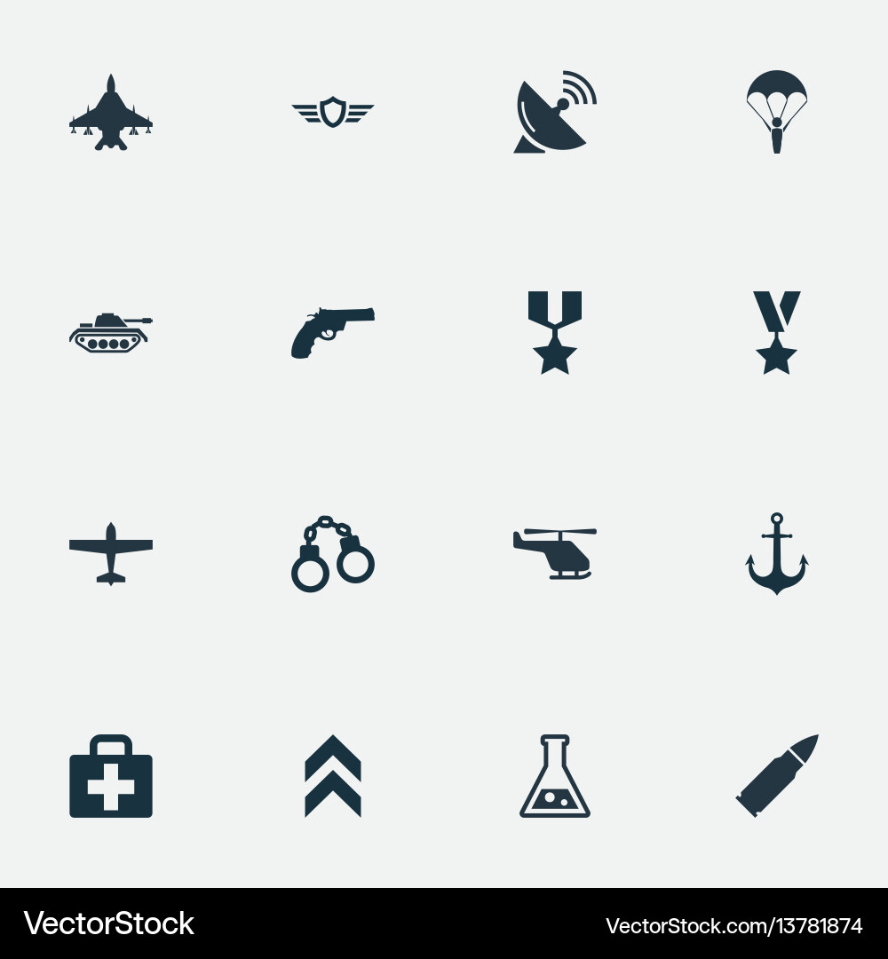 Set of simple terror icons Vector Image