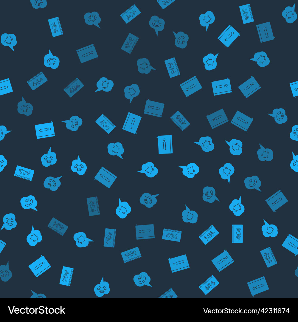 Set page with a 404 error speech bubble chat Set page with a 404 error speech bubble chat vector image