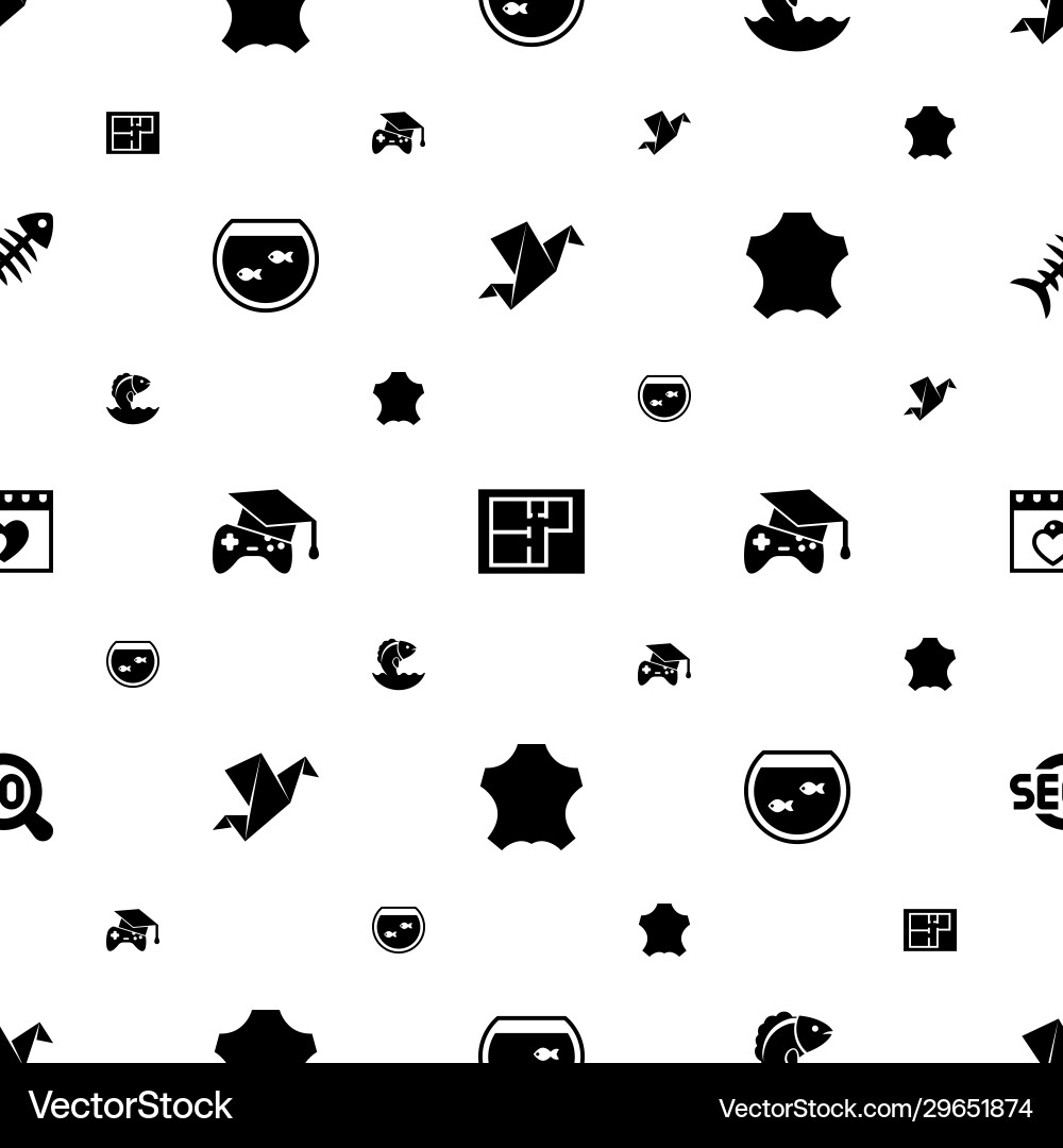 Shape icons pattern seamless included editable vector image