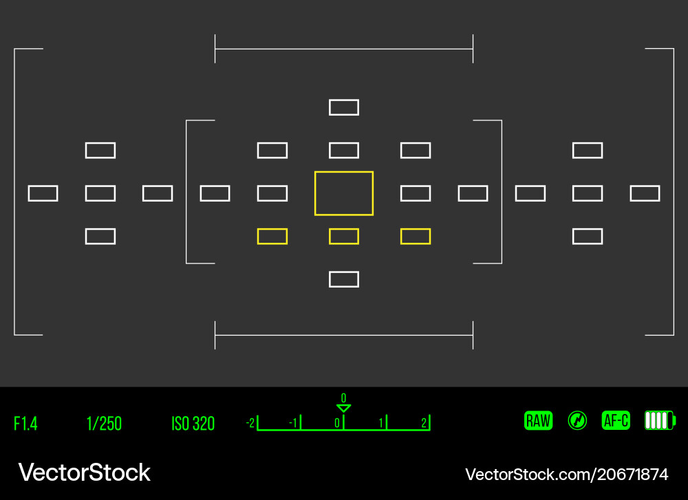 Template for your design camera viewfinder Template for your design camera viewfinder vector image