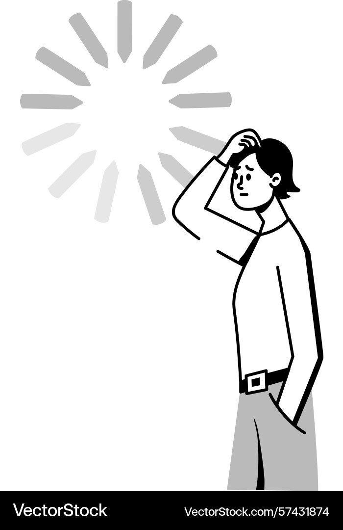 Weba sketchy style of memory loss Vector Image