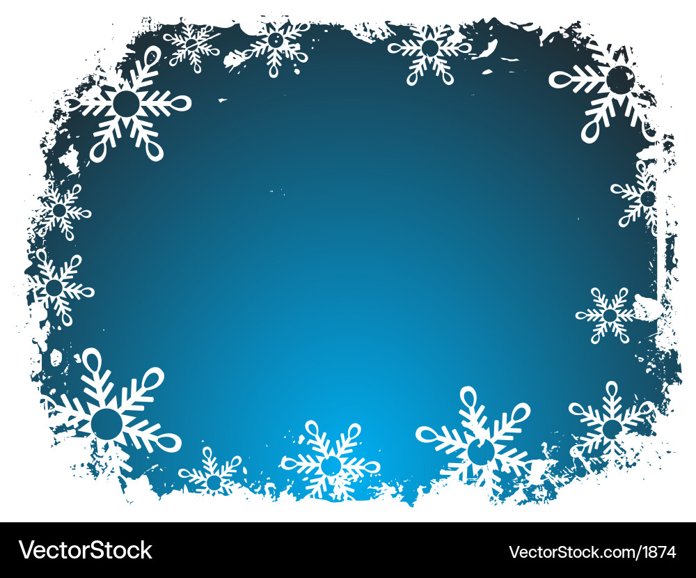 Winter Snowflake Border Vector Image