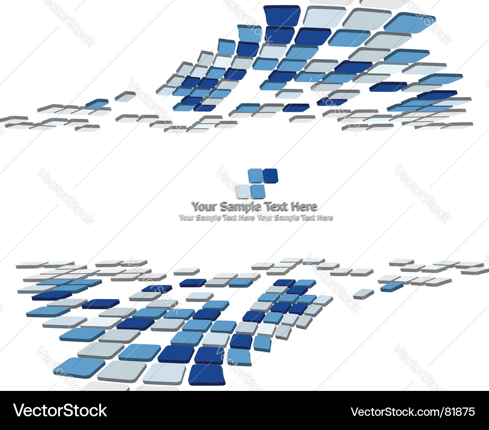 3D Checkered Background vector image