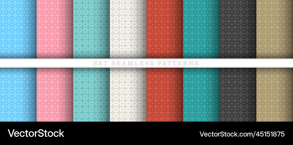 A set of seamless patterns for creative design A set of seamless patterns for creative design vector image