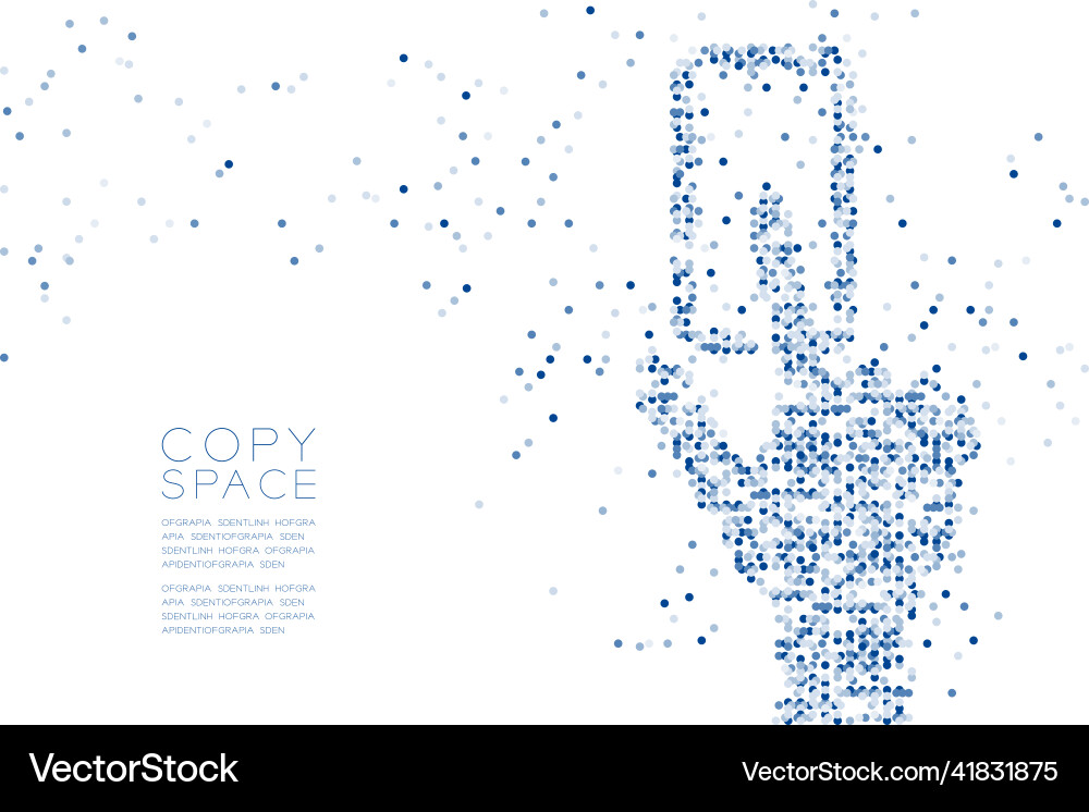 Abstract geometric circle dot molecule particle Vector Image