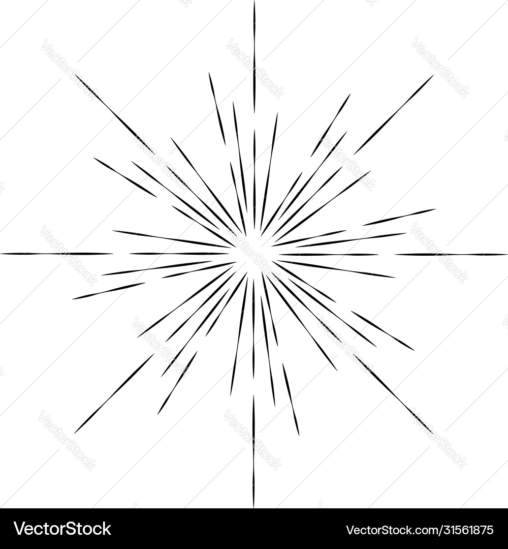 Abstract radial speed lines in circle form vector image
