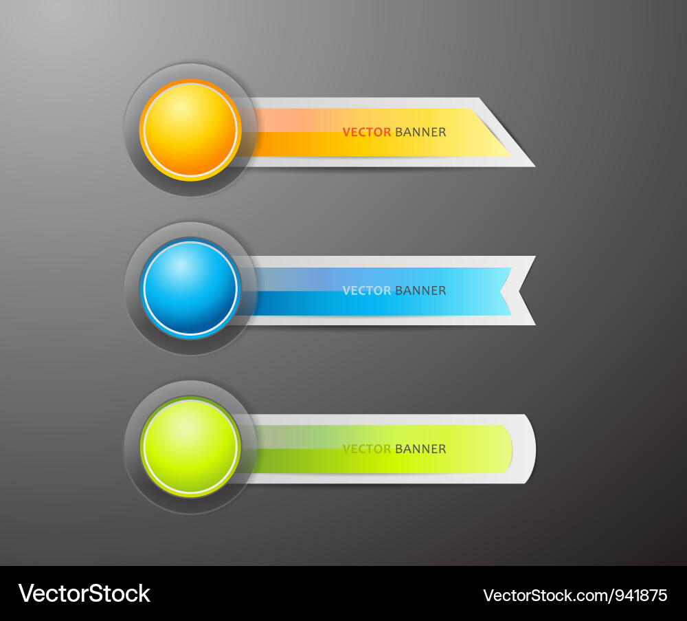 Button and labels Vector Image