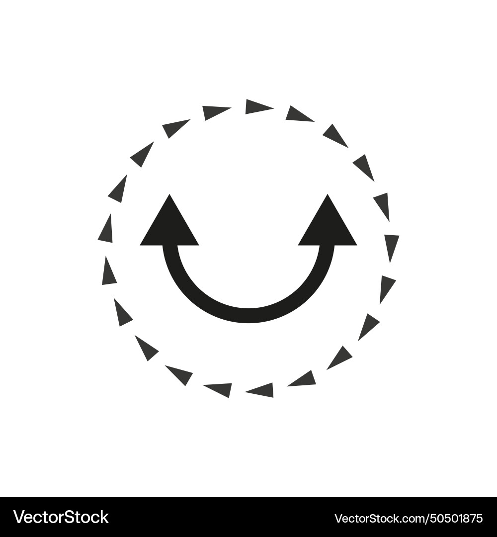Circular motion cycle icon rotation arrows Circular motion cycle icon rotation arrows vector image