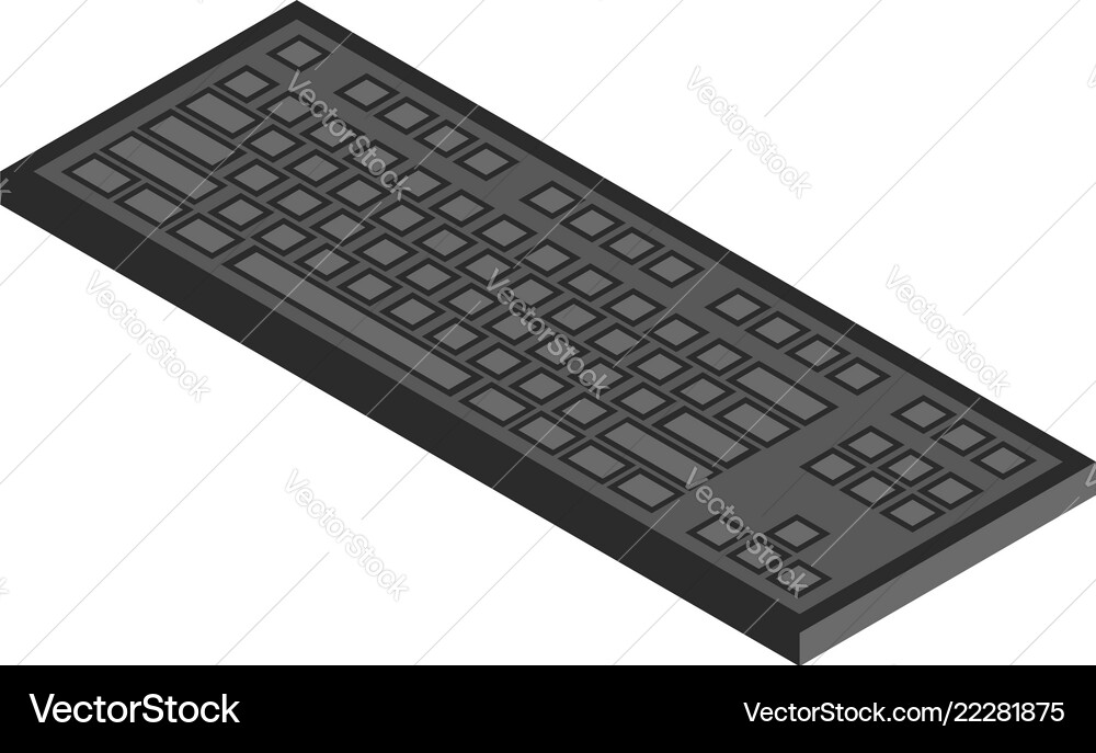 Computer keyboard icon isometric style Computer keyboard icon isometric style vector image