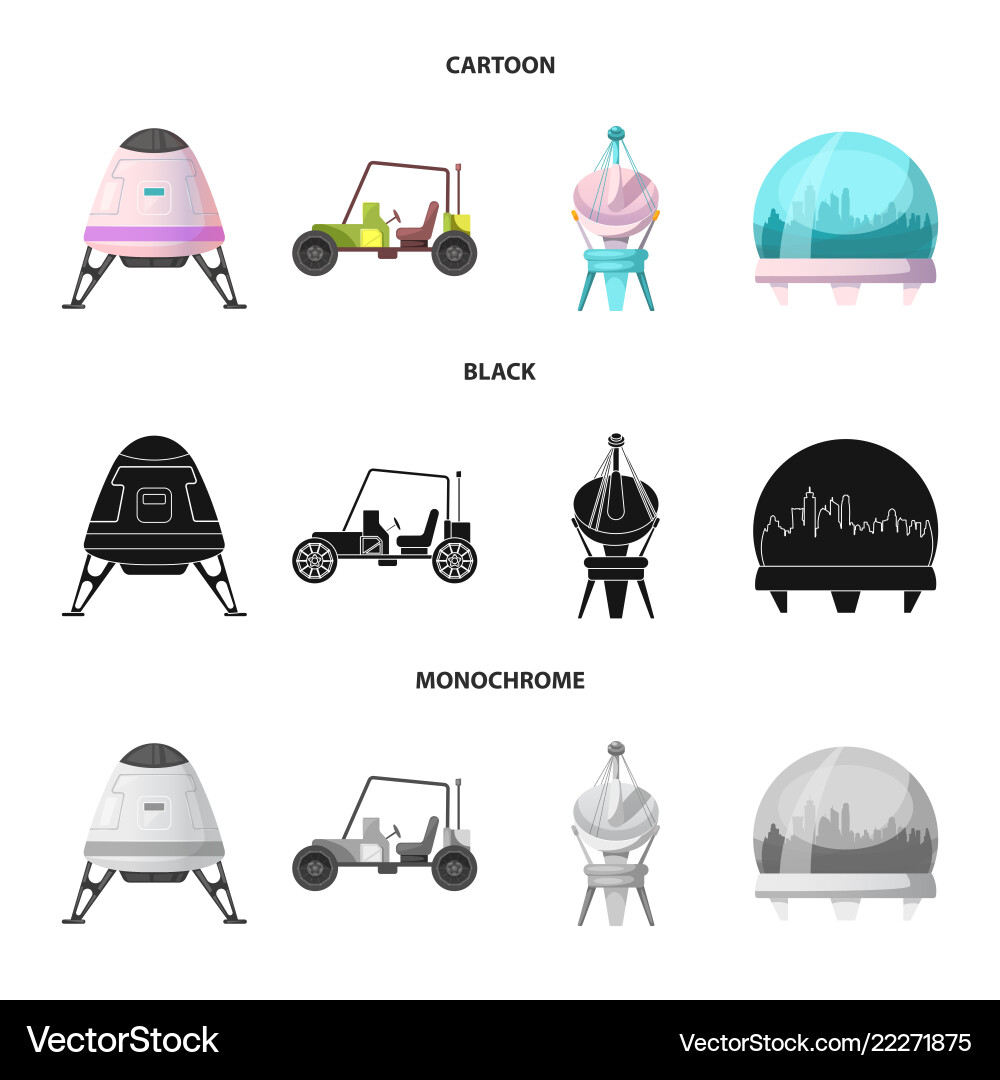 Design of mars and space sign collection Design of mars and space sign collection vector image