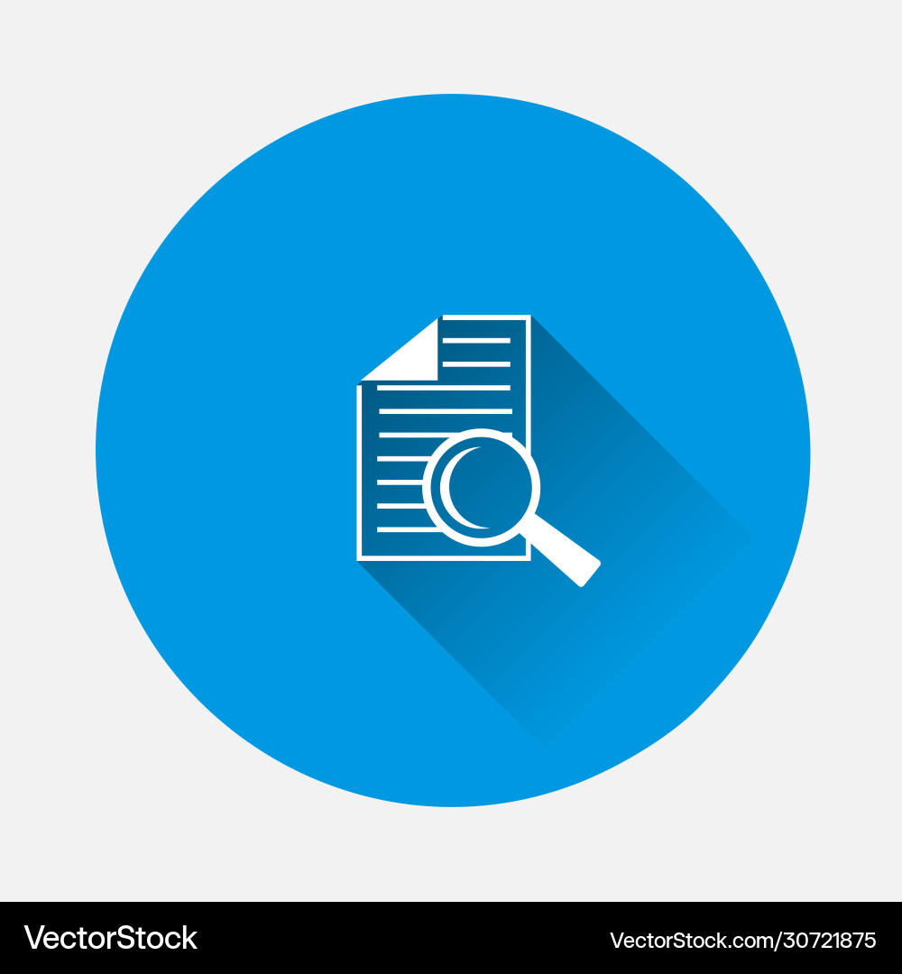 Document icon and magnifier verification Document icon and magnifier verification vector image