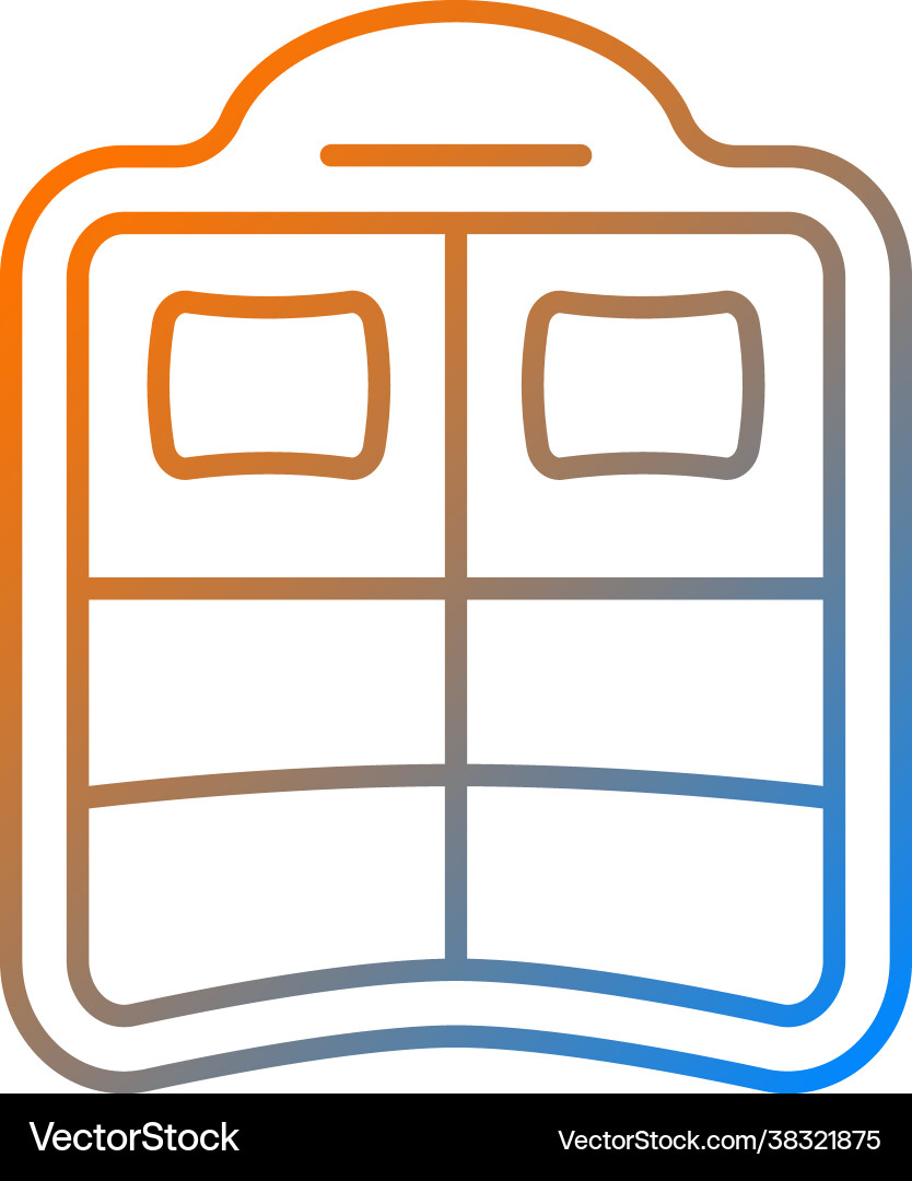 Doppel Pool Schwimmer Gradient lineare Symbol Doppel Pool Schwimmer Gradient lineare Symbol vektorbild