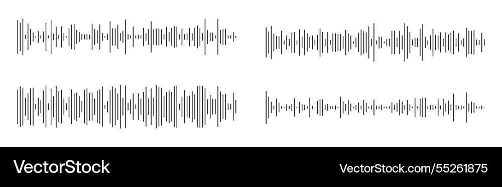 Equalizer interface set of voice message template Equalizer interface set of voice message template vector image