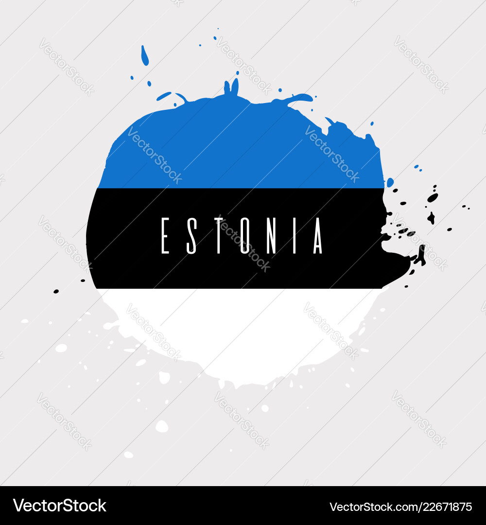 Estland Aquarell nationale Länder Flagge Symbol Estland Aquarell nationale Länder Flagge Symbol vektorbild