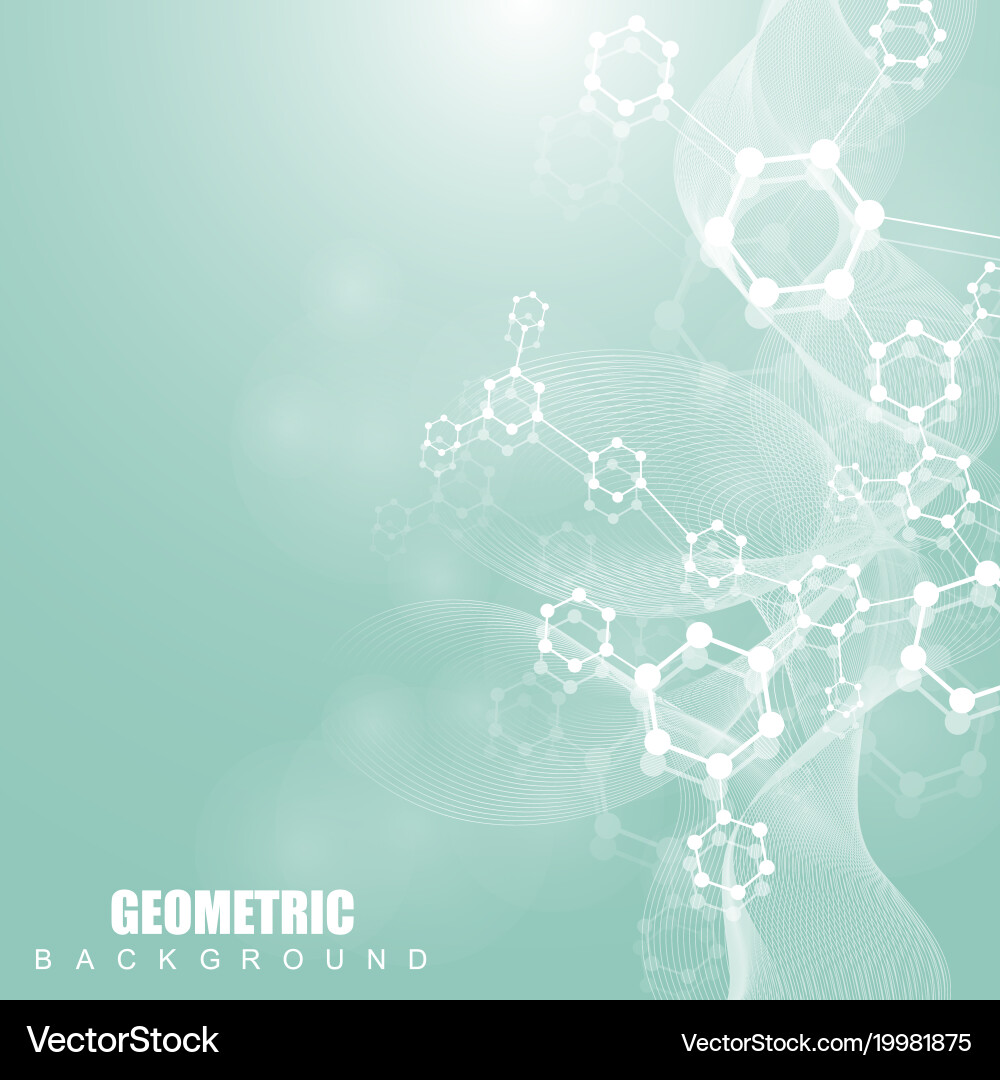 Geometric abstract background with connected line Vector Image
