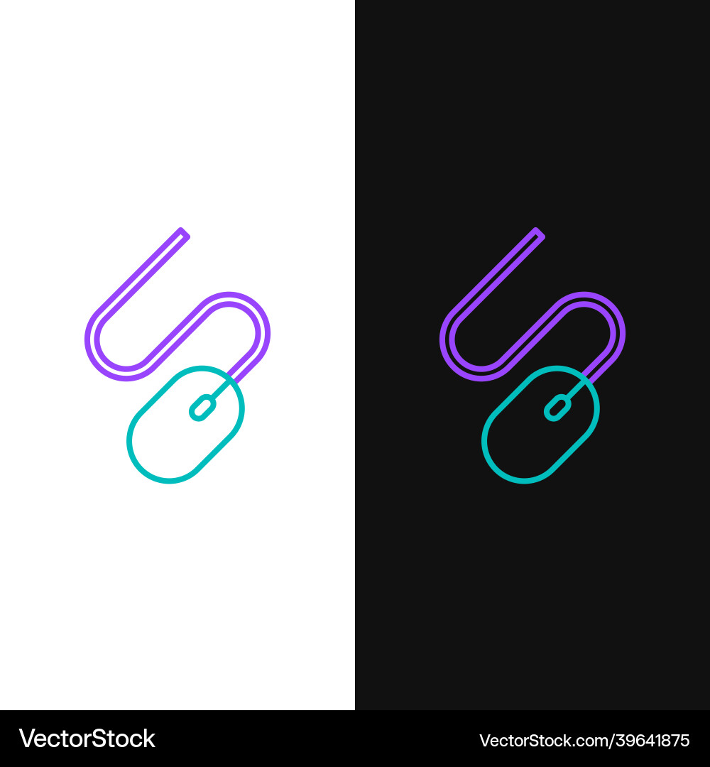 Line computer mouse icon isolated on white Line computer mouse icon isolated on white vector image