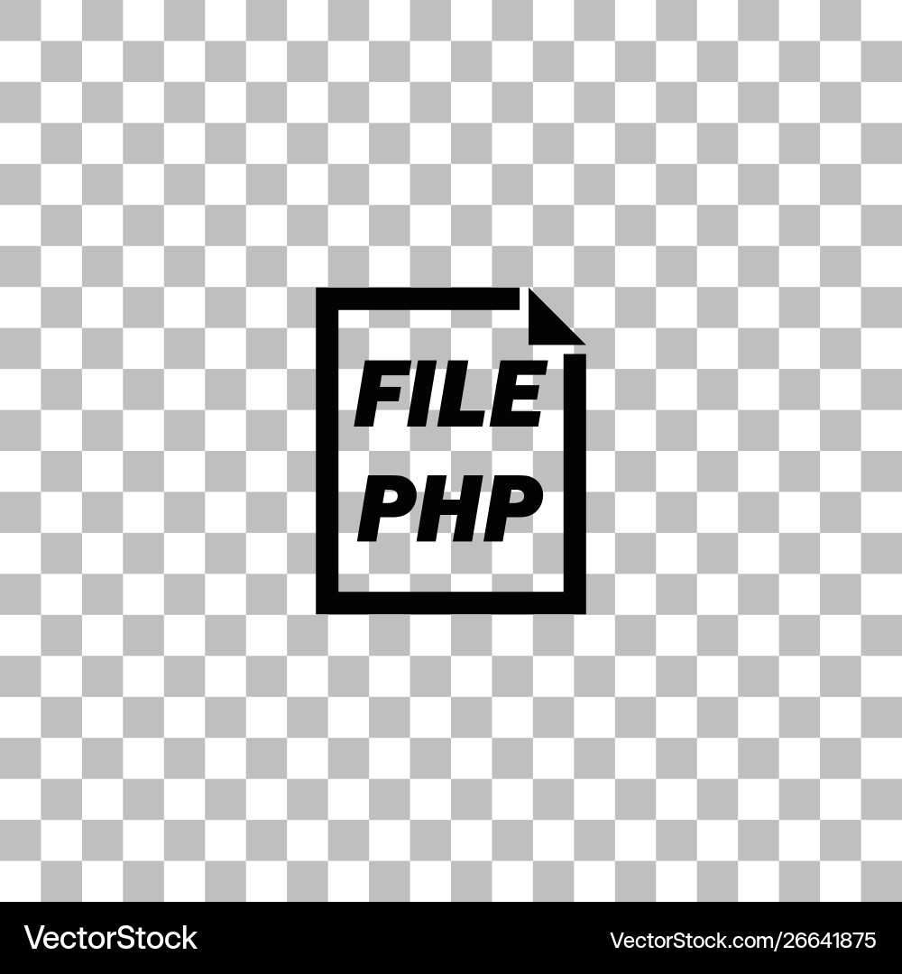 Php file icon flat Php file icon flat vector image
