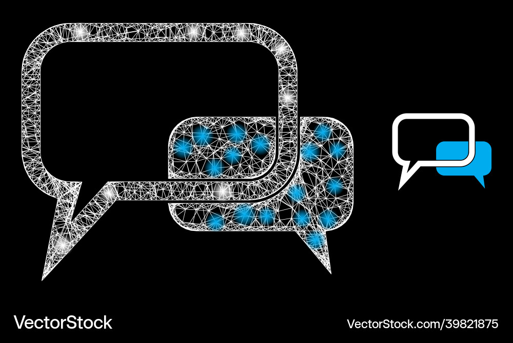 Polygonal 2d mesh blog messages with magic Polygonal 2d mesh blog messages with magic vector image