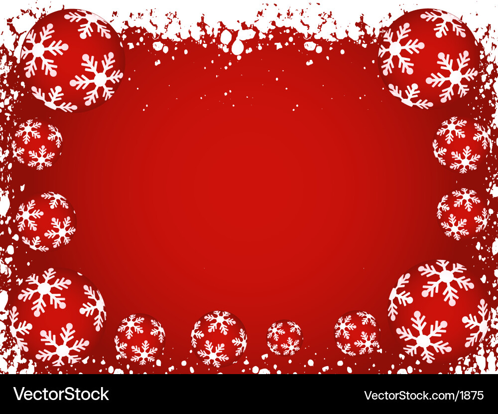 Red Snowflake Border vector image