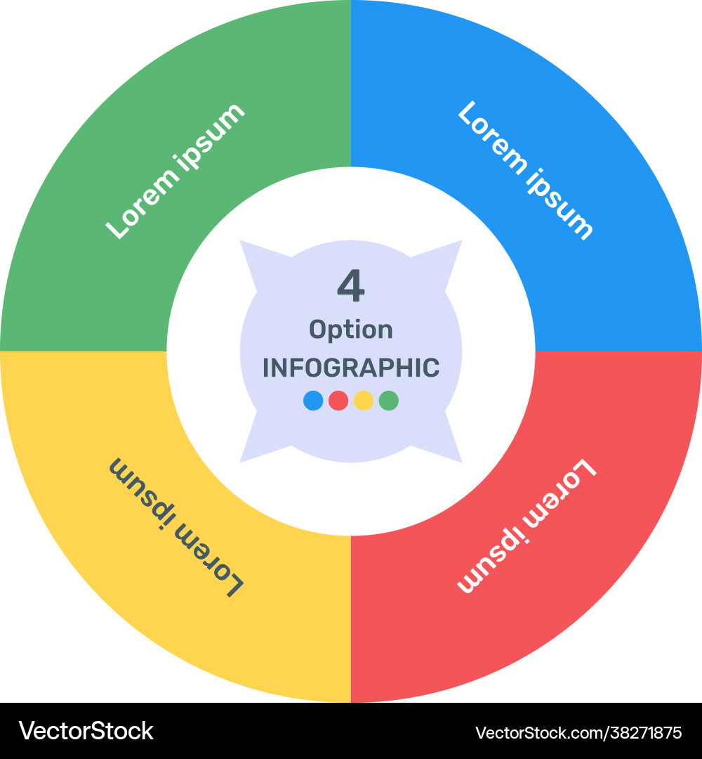 Segmented circle chart vector image