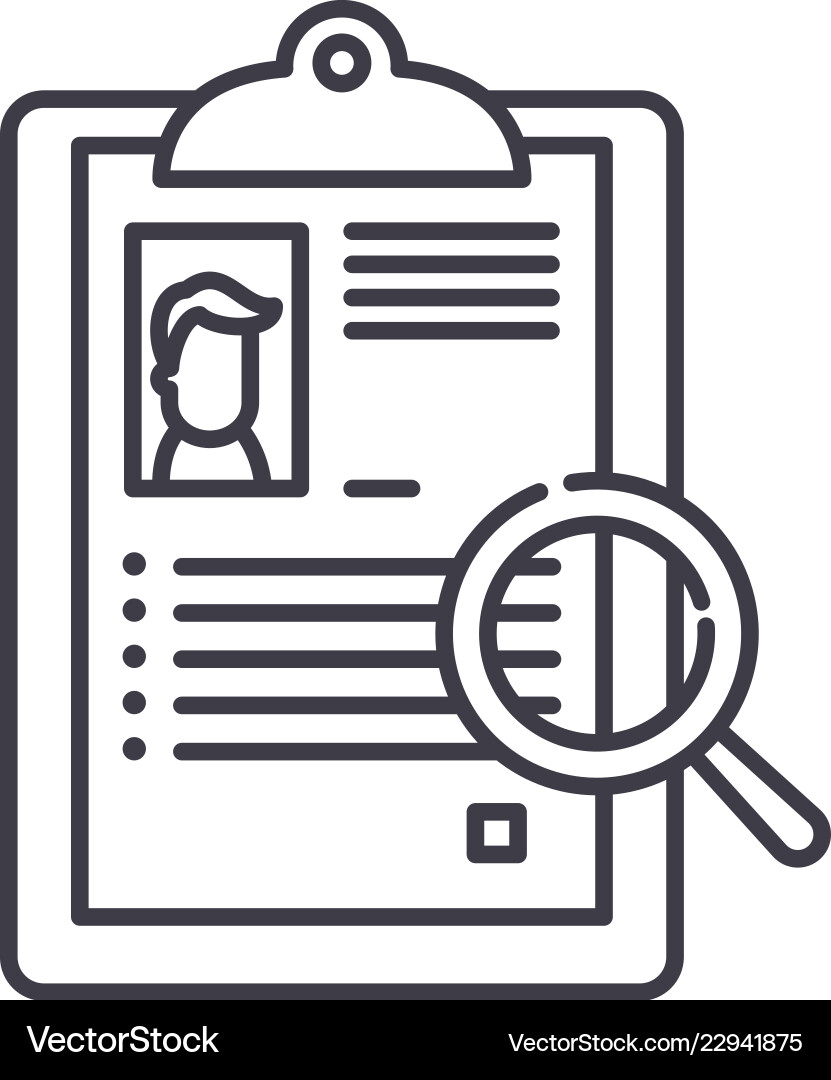 Summary line icon concept linear Vector Image
