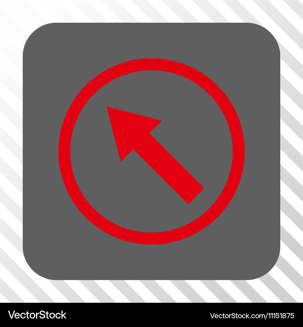 Up-left rounded arrow square button vector image