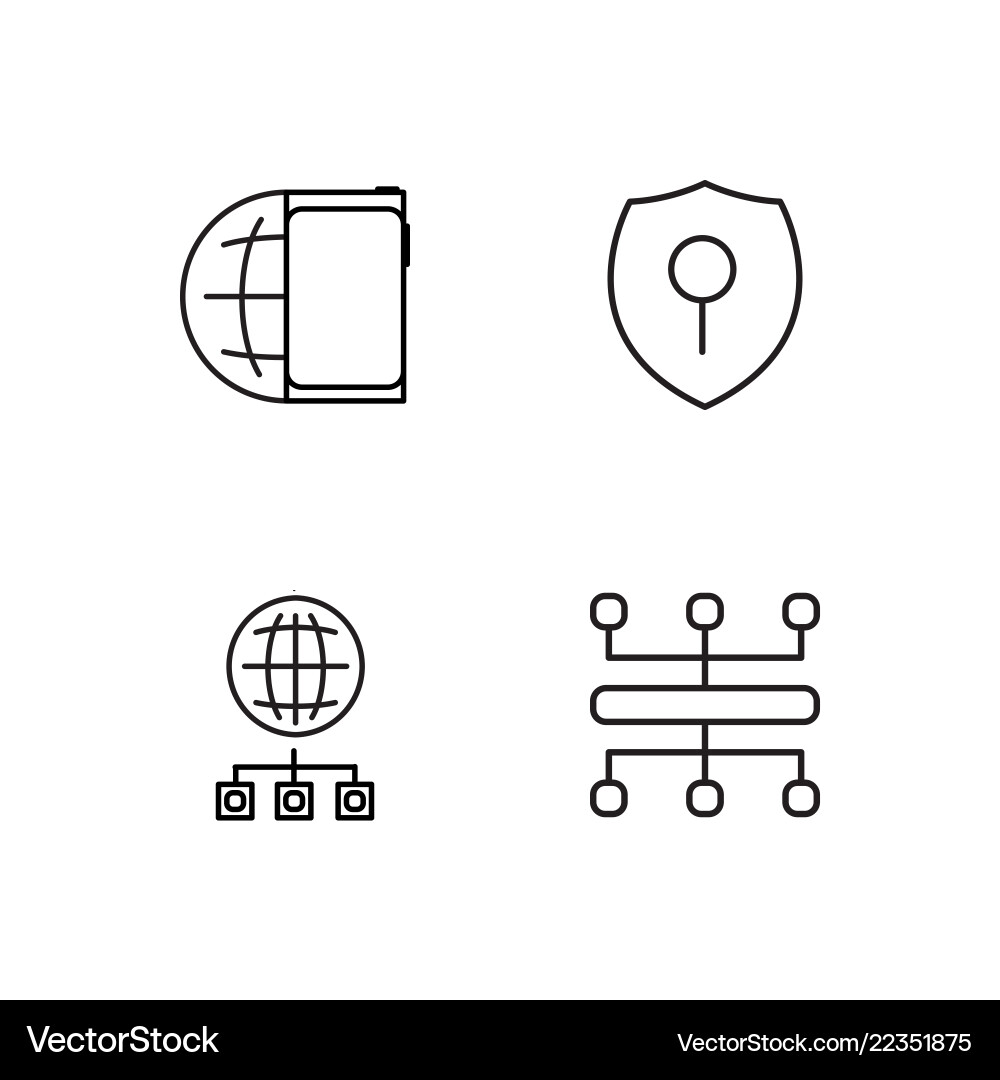 Web simple outlined icons set Web simple outlined icons set Vector Image